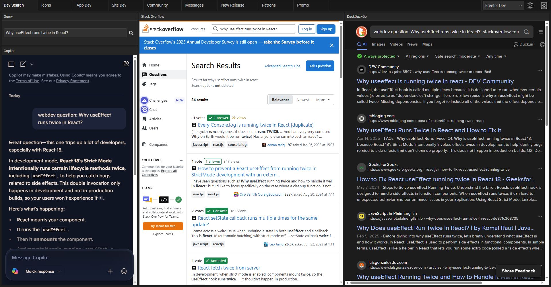Dev Search Workflow